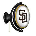 San Diego Padres // Oval Rotating Lighted Wall Sign (Oval White)