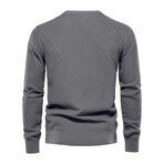 Crew Neck Knit Sweater // Gray (XS)