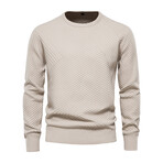 Y336-APRICOT // Crewneck Sweater // Apricot (L)