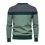 Color Block Sweater // Green (M)