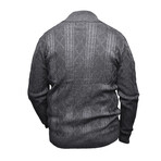 Cable Knit Cardigan // Dark Gray (M)