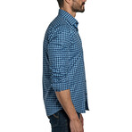 Nelson Men's Long Sleeve Shirt // Blue Gingham (S)