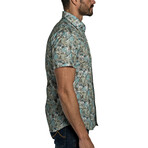 Kai Long Sleeve Button Up Shirt // Off White Floral (L)