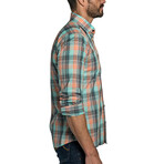 Marcus Long Sleeve Button Up Shirt // Turquoise Check (S)