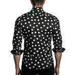 Carter Men's Long Sleeve Shirt // Black + White (S)