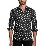 Carter Men's Long Sleeve Shirt // Black + White (S)