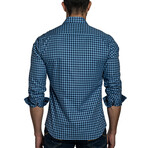 Nelson Men's Long Sleeve Shirt // Blue Gingham (S)