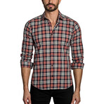 Jose Long Sleeve Button Up Shirt // Red Check (2XL)