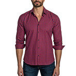 Stephen Men's Long Sleeve Shirt // Red Gingham (S)
