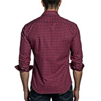 Stephen Men's Long Sleeve Shirt // Red Gingham (S)
