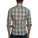 Marcus Long Sleeve Button Up Shirt // Turquoise Check (S)