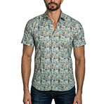 Kai Long Sleeve Button Up Shirt // Off White Floral (L)