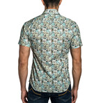 Kai Long Sleeve Button Up Shirt // Off White Floral (L)