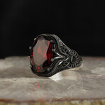 Garnet Stone V1 // Silver + Red (8)