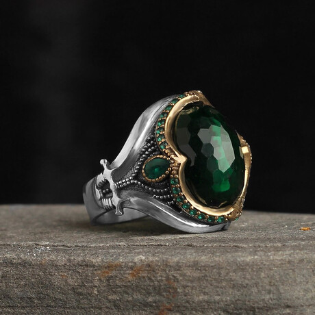 Emerald Stone // Silver + Green (6.5)