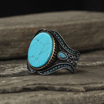 Turquoise Stone // Silver + Blue (10)