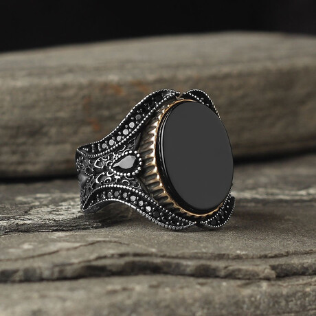 Onyx Stone // Silver + Black (6.5)