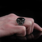 Black Zircon Stone V2 // Silver + Black (9)