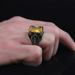 Citrine Stone V1 // Silver + Yellow (8.5)