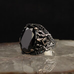 Black Zircon Stone V2 // Silver + Black (9)