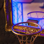 Gold Framed LED Infinity Mirrored Hoop (20"W x 16"H x 1"D)