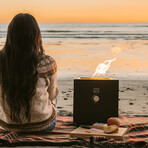 Qube Portable Gas Fire Pit + Travel Fuel Technology