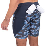 Shorts // Blue Camouflage (L)