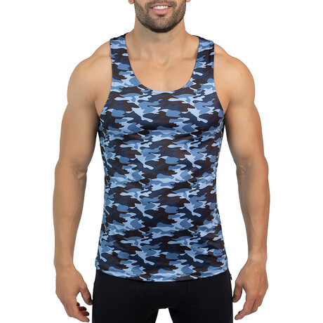 Tank Top // Blue Camouflage (S)