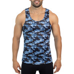 Tank Top // Blue Camouflage (2XL)