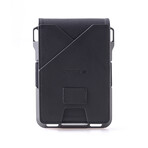 M1 Bifold Wallet // Jet Black Leather + Slate Gray Chassis