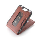 M1 Bifold Wallet // Whiskey Brown Leather + Slate Gray Chassis