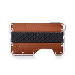 D01 Dapper Wallet // Whiskey Brown Leather + Satin Silver Chassis