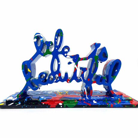 Mr. Brainwash // Life Is Beautiful // Dipped Dark Blue Splash