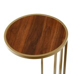 Galicia C Table // Walnut + Gold