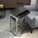 Damien C Table // Black + Chrome