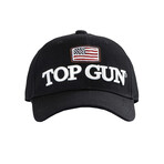 Top Gun® Logo and Flag Cap // Black