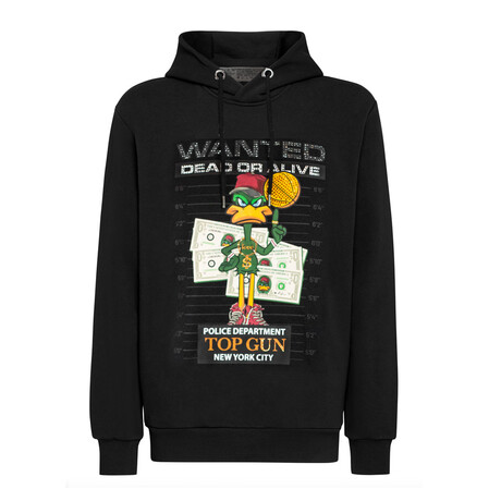 Top Gun® "Wanted Duck" Hoodie // Black (S)