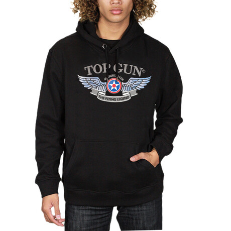 Top Gun® "Wings" Hoodie // Black (S)