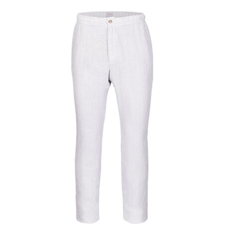 Amalfi Slim Linen Pant // White (S)