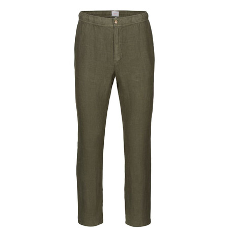 Amalfi Slim Linen Pant // Hickory (S)