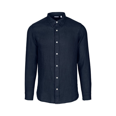 Amalfi Linen Shirt // Navy (S)