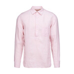 Amalfi Popover Linen Shirt // Blush Pink (S)