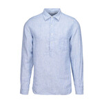 Amalfi Popover Linen Shirt // Ensign Blue (S)
