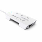 Visionary 3.4 8-Outlet Surge Strip + 3.4A 2-Port USB & RJ11/RJ45 (6ft)