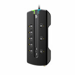 Director 3.4 8-Outlet Surge Strip + 3.4A 2-Port USB, Coax & RJ11/RJ45 (6ft)