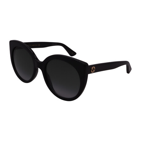 Gucci // Women's GG0325S 001 Cat Eye Sunglasses // Black + Black Gray
