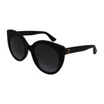 Gucci // Women's GG0325S 001 Cat Eye Sunglasses // Black + Black Gray