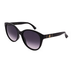 Gucci // Women's GG0631S 001 Cat Eye Sunglasses // Black + Black Gray