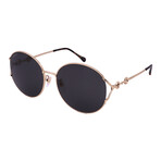 Gucci // Women's GG1017SK 001 Round Sunglasses // Gold + Gold-Gray