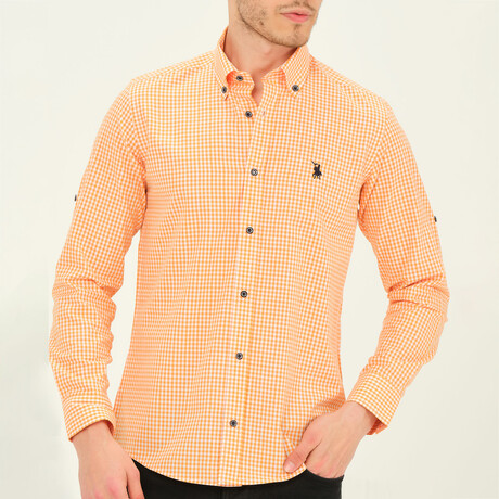 Tony Button Down Shirt // Orange (Large) - Dewberry Button-Ups - Touch ...
